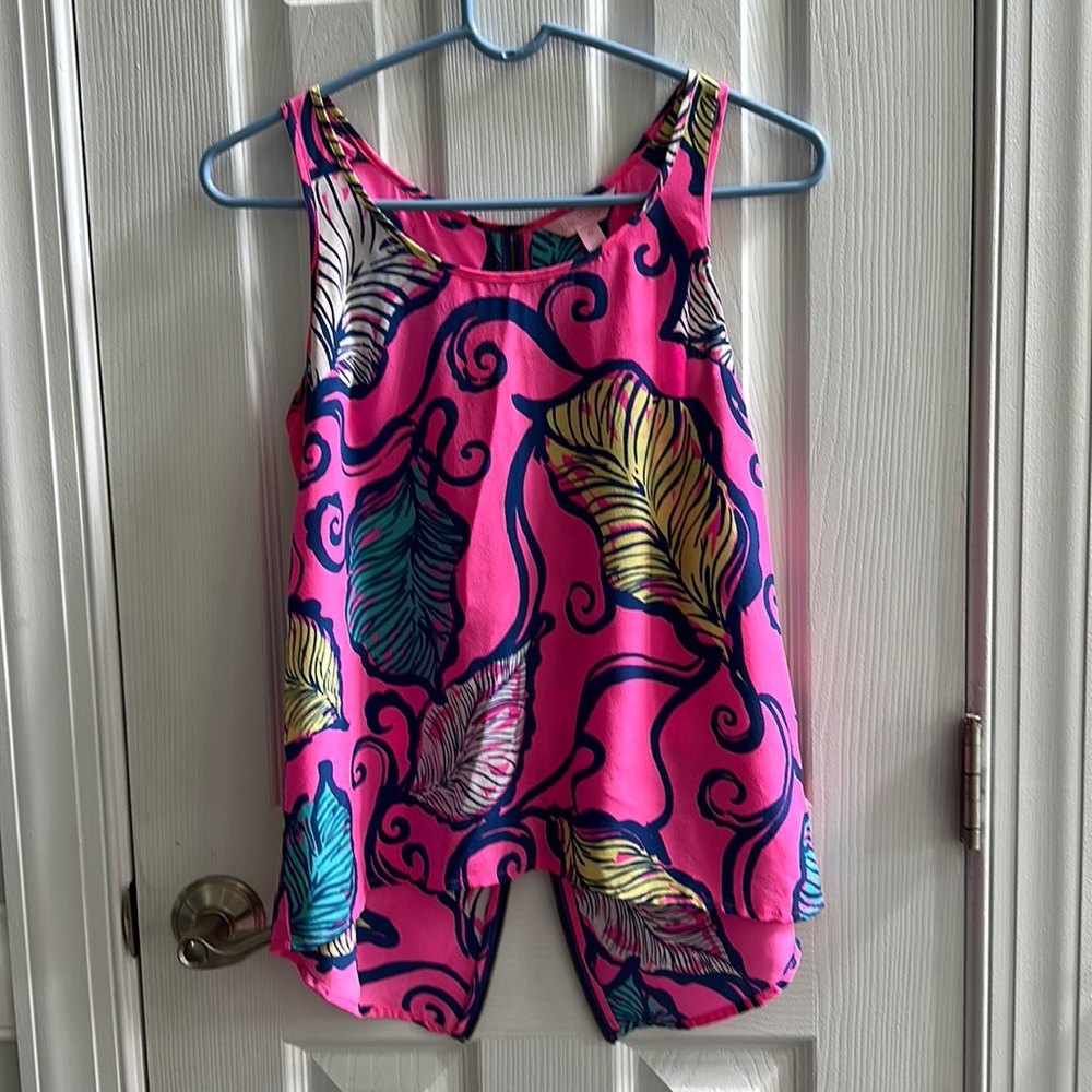 Lilly Pulitzer 100% silk Ariel tank top